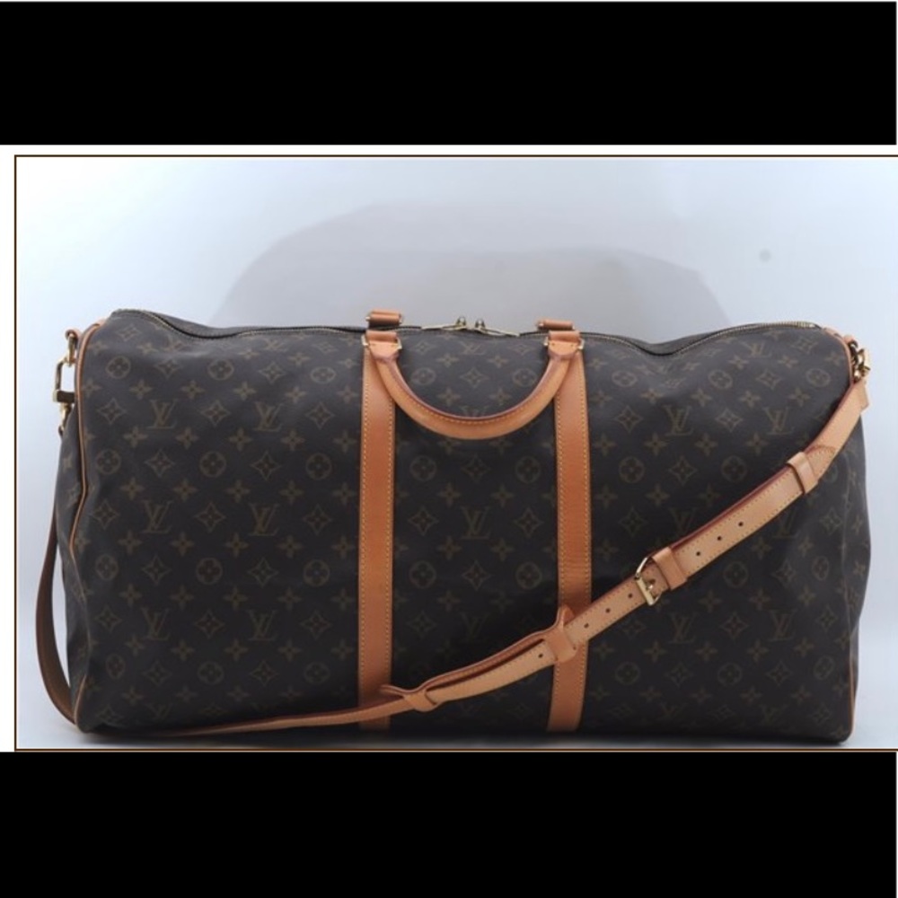 Authentic Louis Vuitton keepall 60 bandouliere travel monogram - Picture 1 of 12